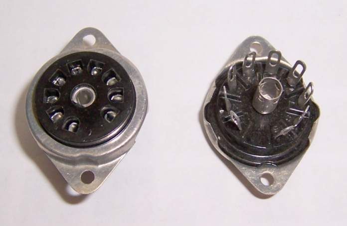 2pc 10-pin Vacuum Tube silver plated  bakelite  Sockets for GDB-201 GDB-221 